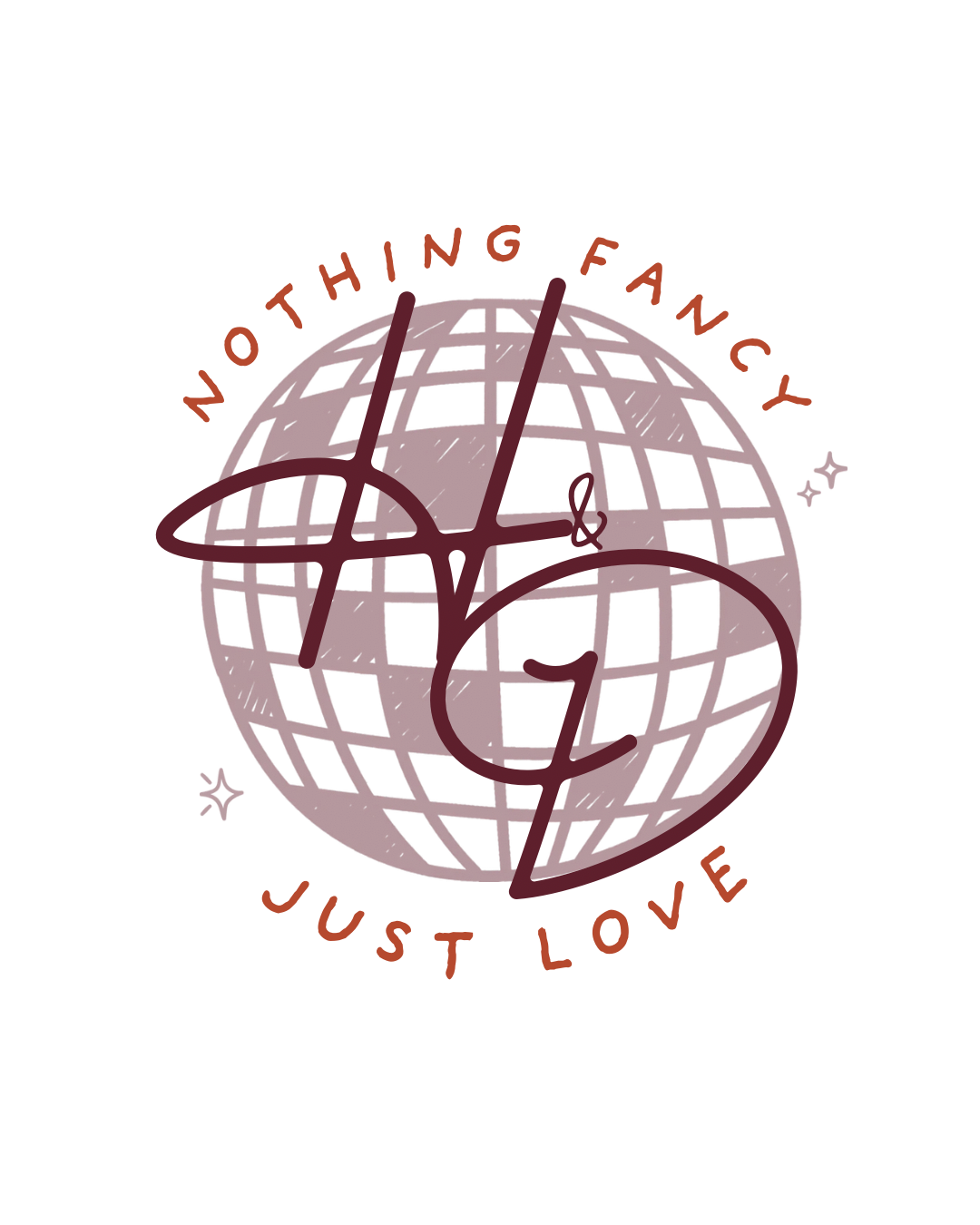 H & D disco-ball monogram
